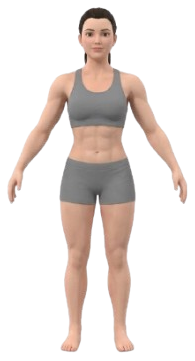 Figure with a toned build