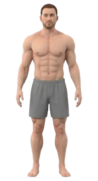 Figure with an athletic build